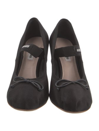 Miu Miu Satin Bow Accents Pumps