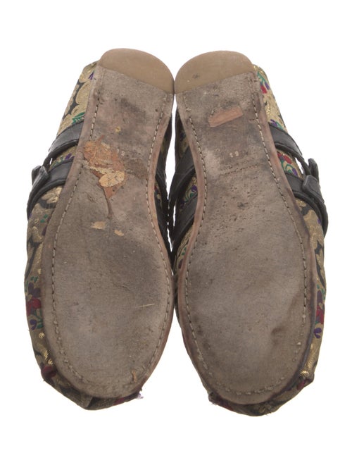 Miu Miu Floral Print Bow Accents Mary Jane Flats