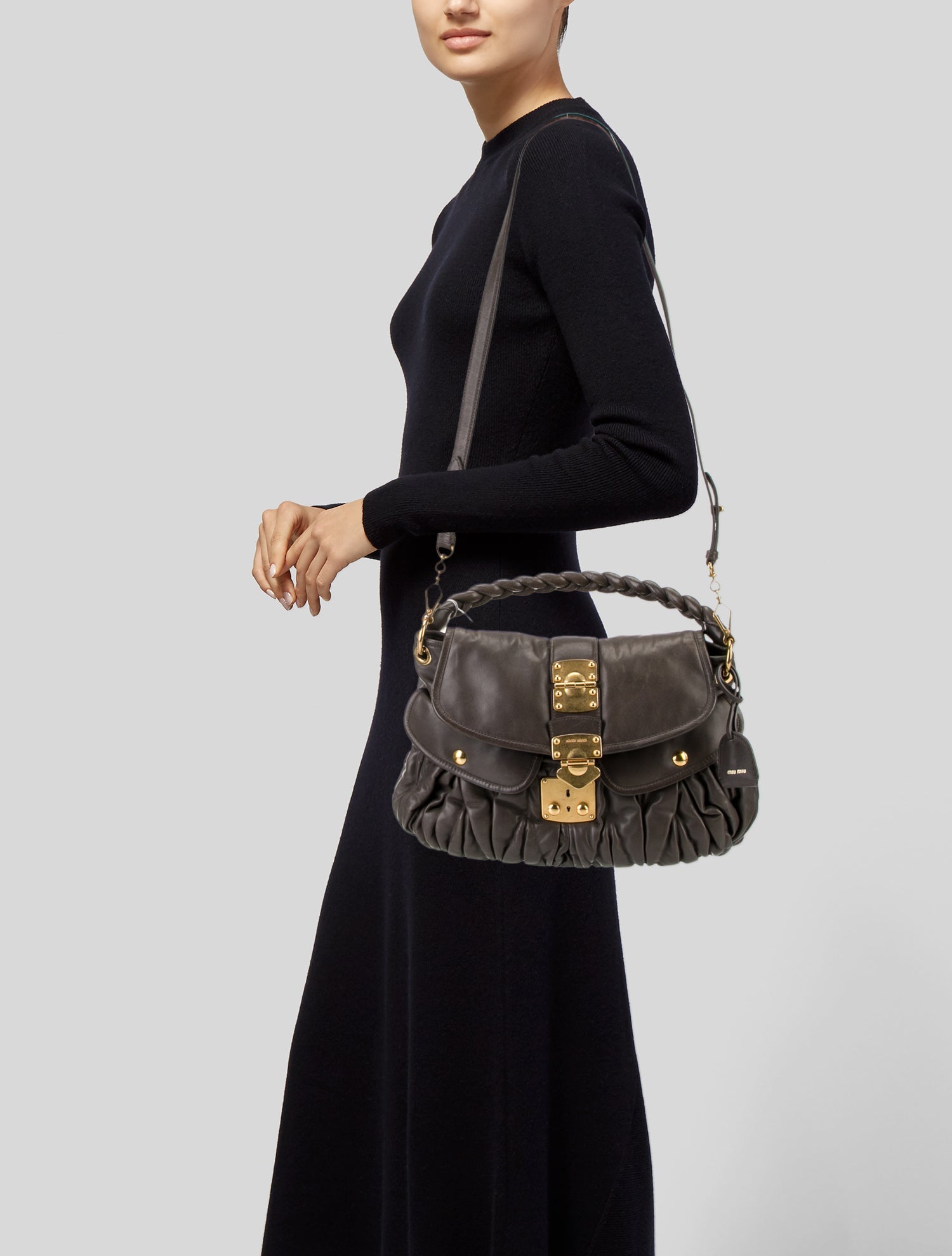 Miu Miu Leather Matelassé Coffer