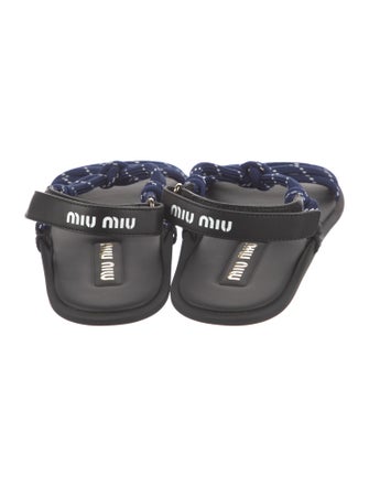 Miu Miu Leather Slingback Sandals