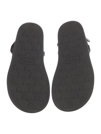 Miu Miu Leather Slingback Sandals
