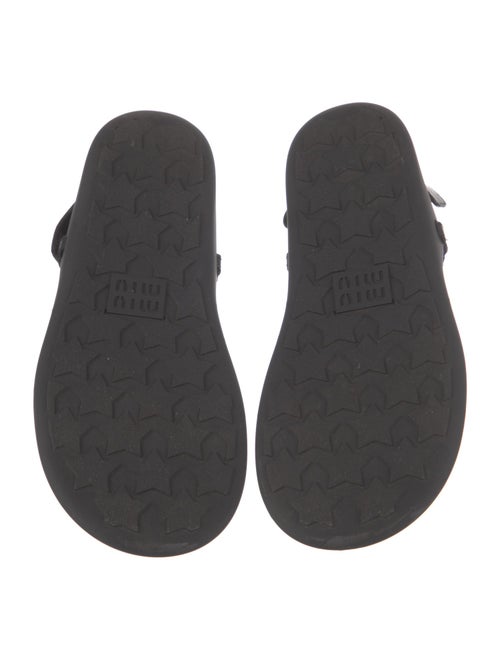 Miu Miu Leather Slingback Sandals