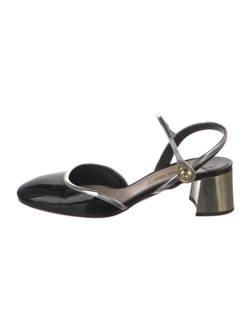 Miu Miu Patent Leather Slingback Pumps