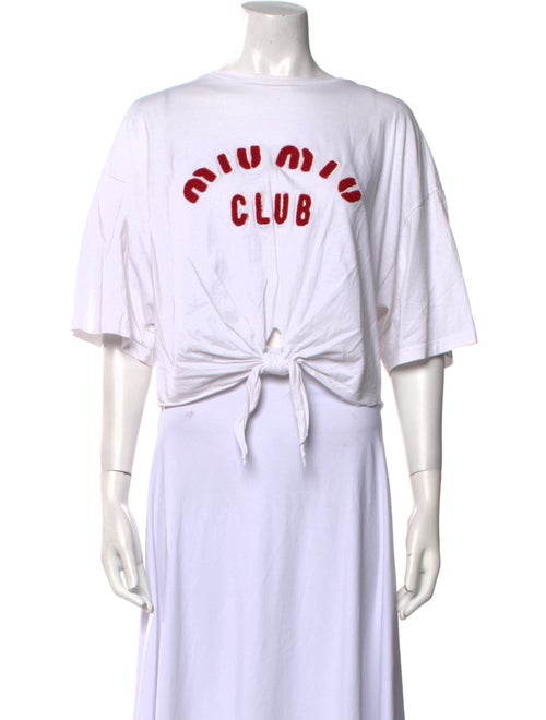 Miu Miu 2022 Graphic Print Crop Top