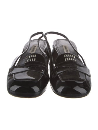 Miu Miu Patent Leather Slingback Pumps