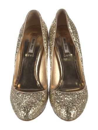 Miu Miu Glitter Glitter Accents Pumps