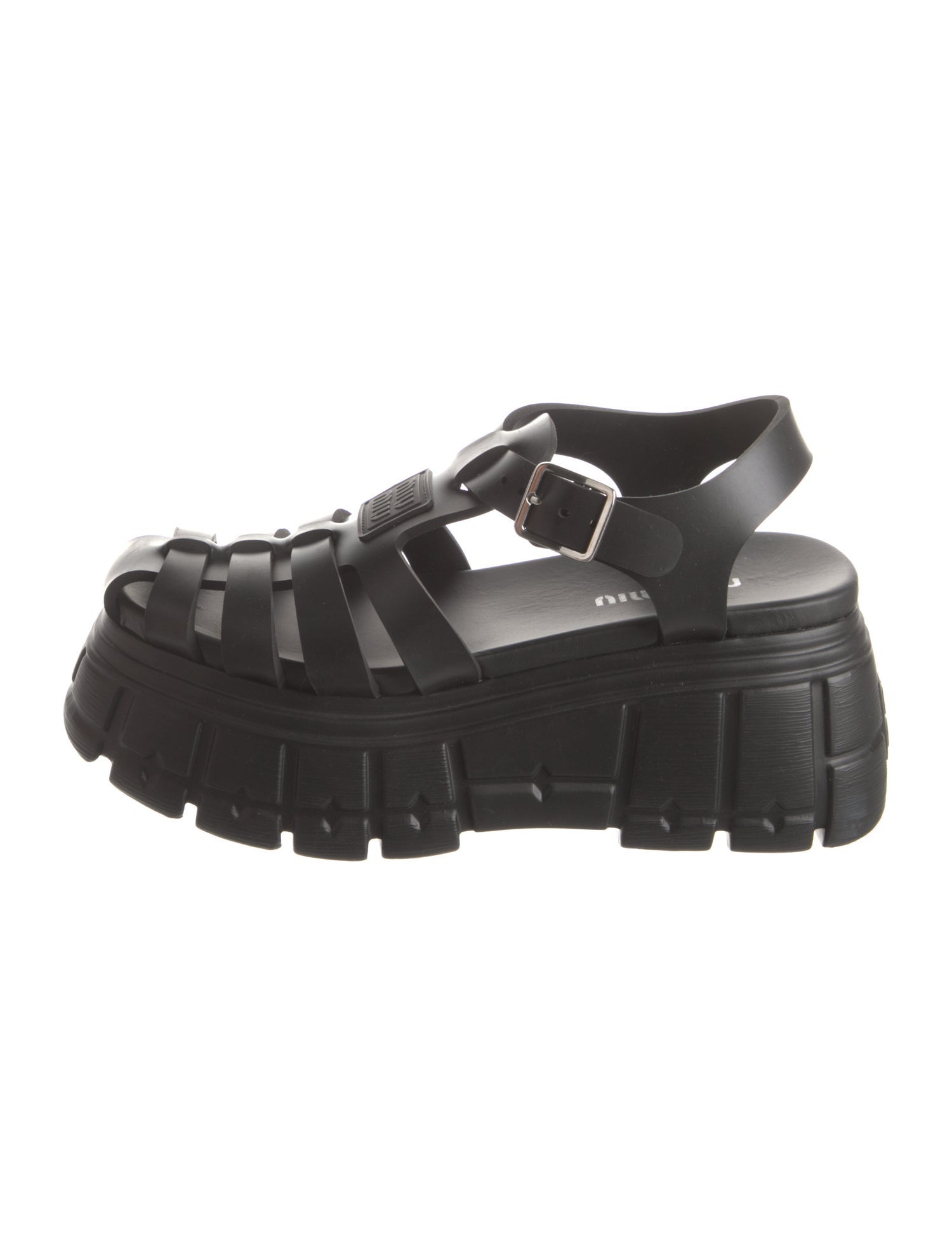 Miu Miu Rubber Gladiator Sandals