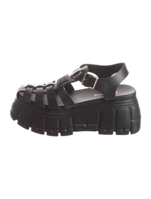 Miu Miu Rubber Gladiator Sandals