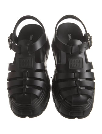 Miu Miu Rubber Gladiator Sandals