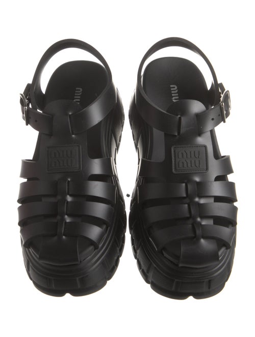 Miu Miu Rubber Gladiator Sandals