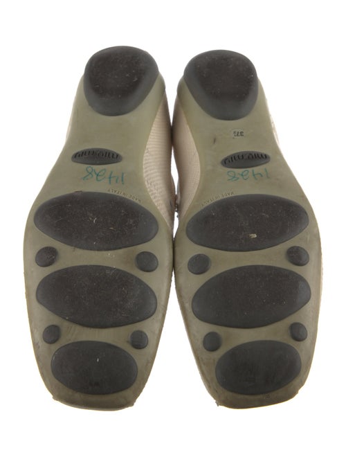 Miu Miu Canvas Leather Trim Embellishment Sneakers