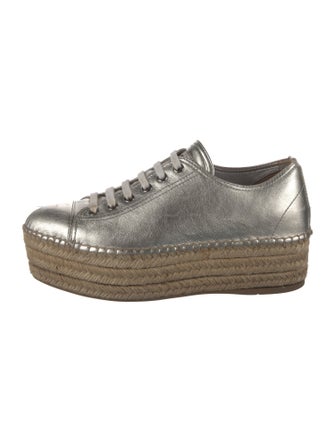 Miu Miu Leather Espadrille Sneakers