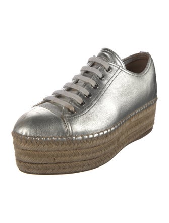 Miu Miu Leather Espadrille Sneakers