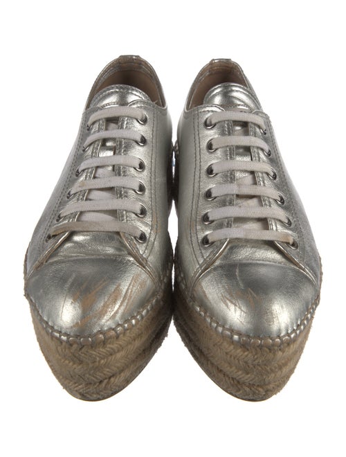 Miu Miu Leather Espadrille Sneakers