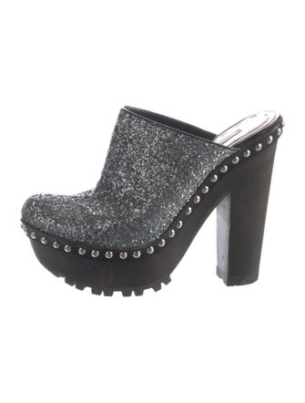 Miu Miu Glitter Glitter Accents Mules