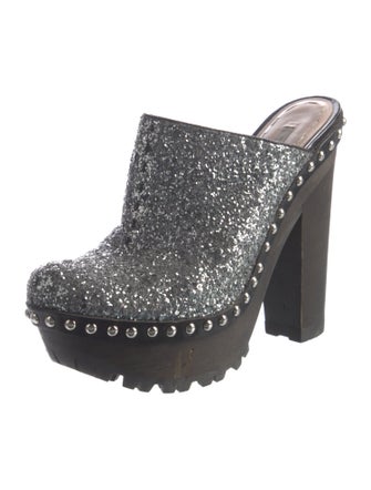 Miu Miu Glitter Glitter Accents Mules
