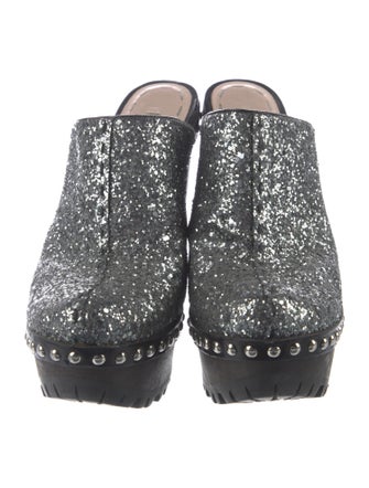 Miu Miu Glitter Glitter Accents Mules
