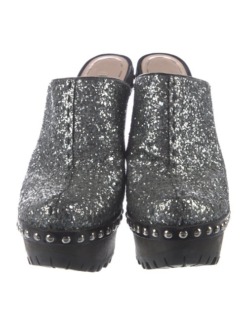Miu Miu Glitter Glitter Accents Mules