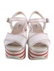 Miu Miu Canvas Striped Slingback Sandals