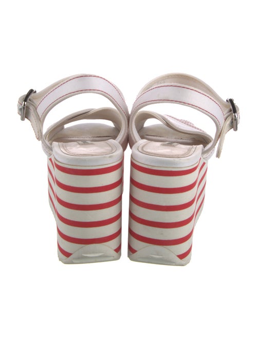 Miu Miu Canvas Striped Slingback Sandals