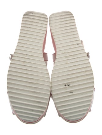 Miu Miu Canvas Striped Slingback Sandals