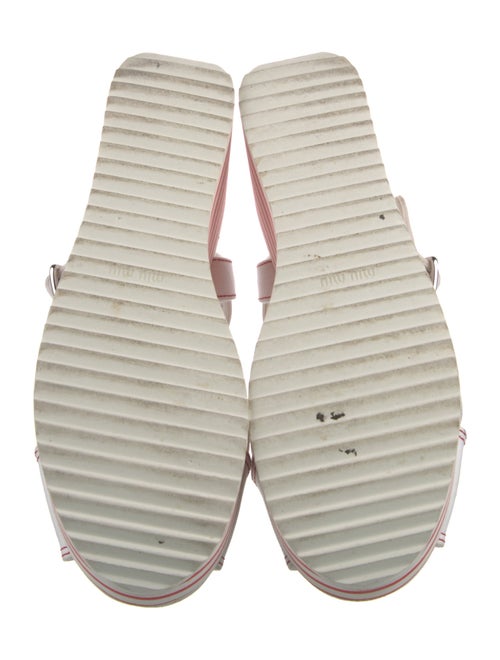 Miu Miu Canvas Striped Slingback Sandals