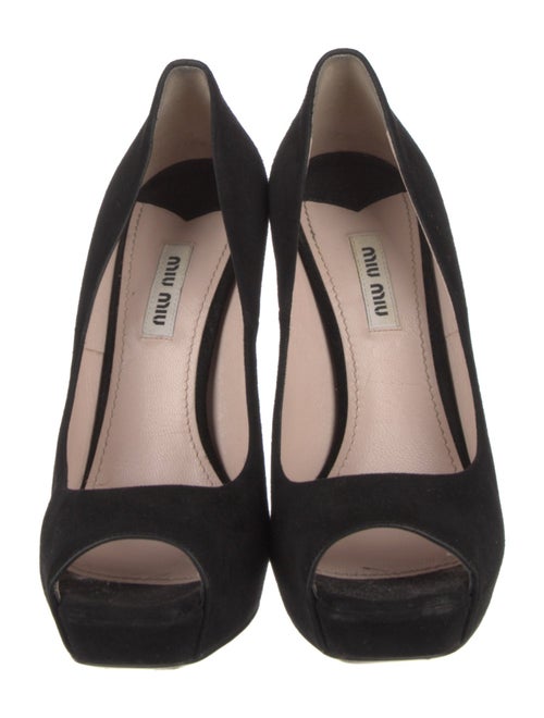 Miu Miu Suede Crystal Embellishments Pumps