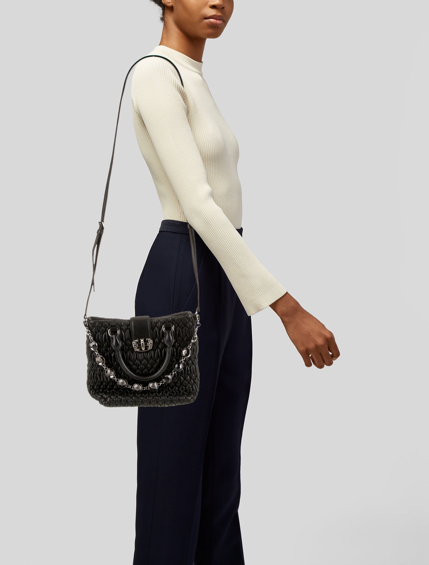 Miu Miu Leather Shoulder Bag