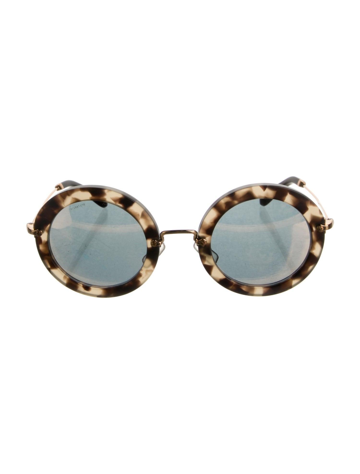 Miu Miu Round Mirrored Sunglasses