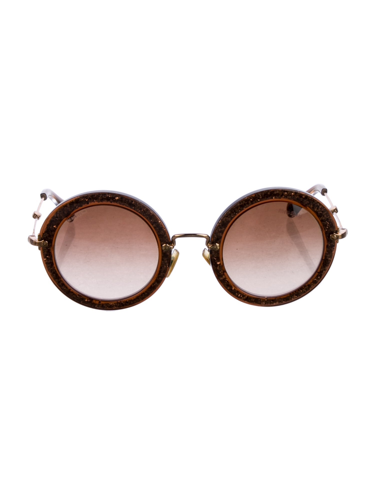 Miu Miu Round Gradient Sunglasses