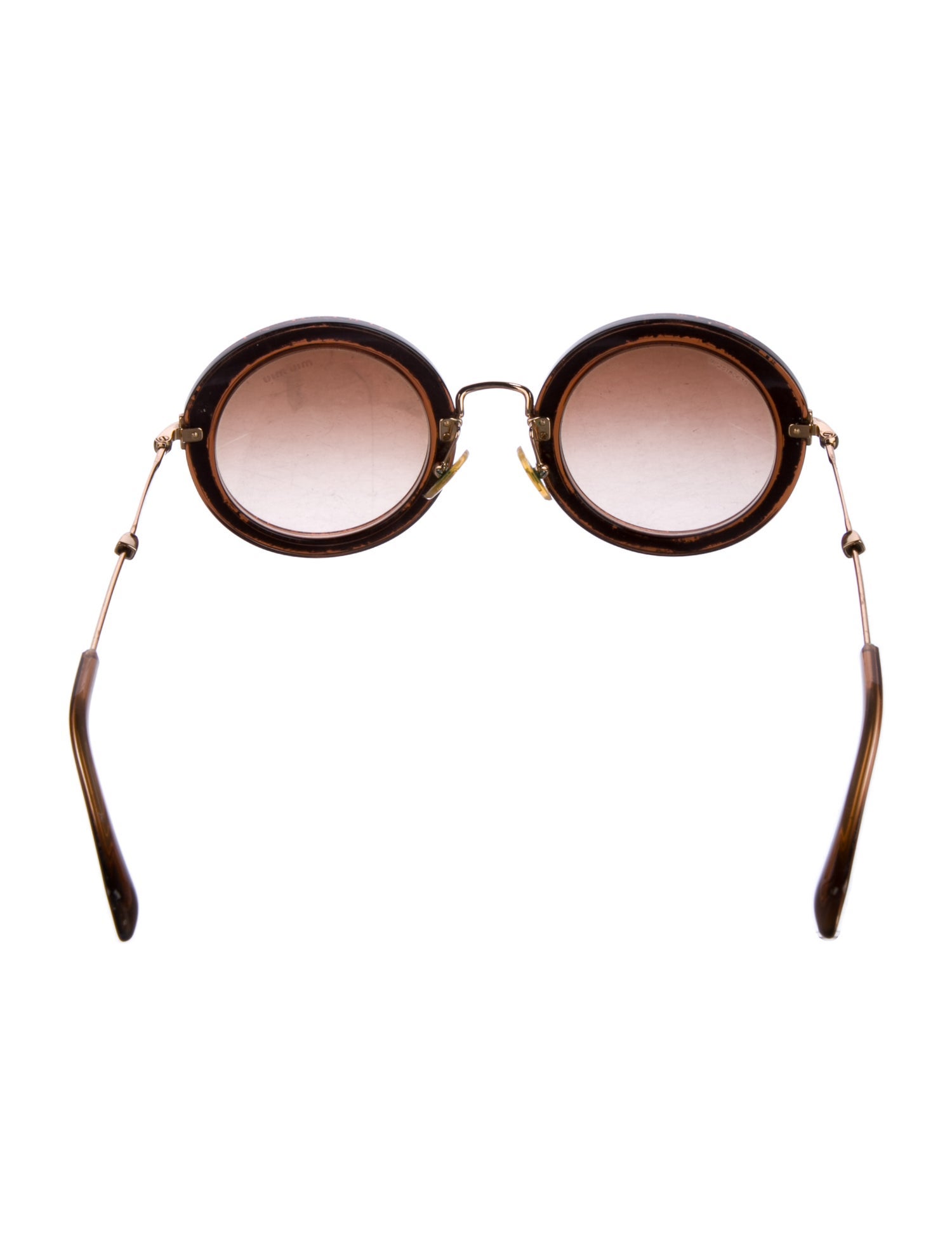 Miu Miu Round Gradient Sunglasses