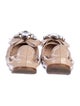 Miu Miu Patent Leather Bow Accents Ballet Flats