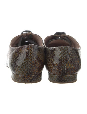 Miu Miu Leather Animal Print Oxfords