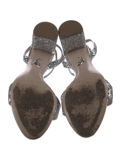 Miu Miu Glitter Crystal Embellishments Sandals