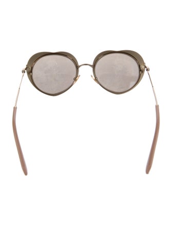 Miu Miu Round Mirrored Sunglasses