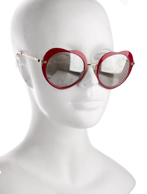 Miu Miu Round Mirrored Sunglasses