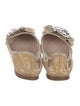 Miu Miu Patent Leather Crystal Embellishments Ballet Flats