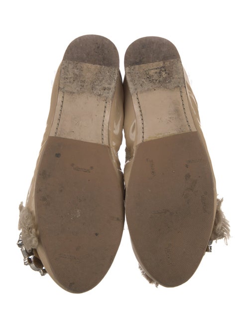 Miu Miu Patent Leather Crystal Embellishments Ballet Flats