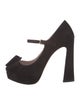 Miu Miu Suede Bow Accents Pumps
