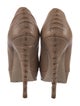 Miu Miu Leather Ruffle Embellishment Pumps