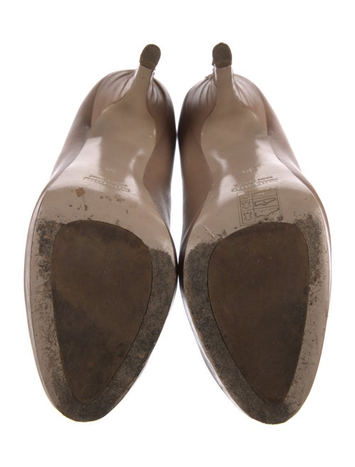 Miu Miu Leather Ruffle Embellishment Pumps