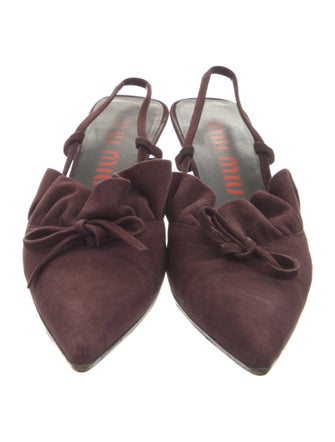 Miu Miu Suede Slingback Pumps