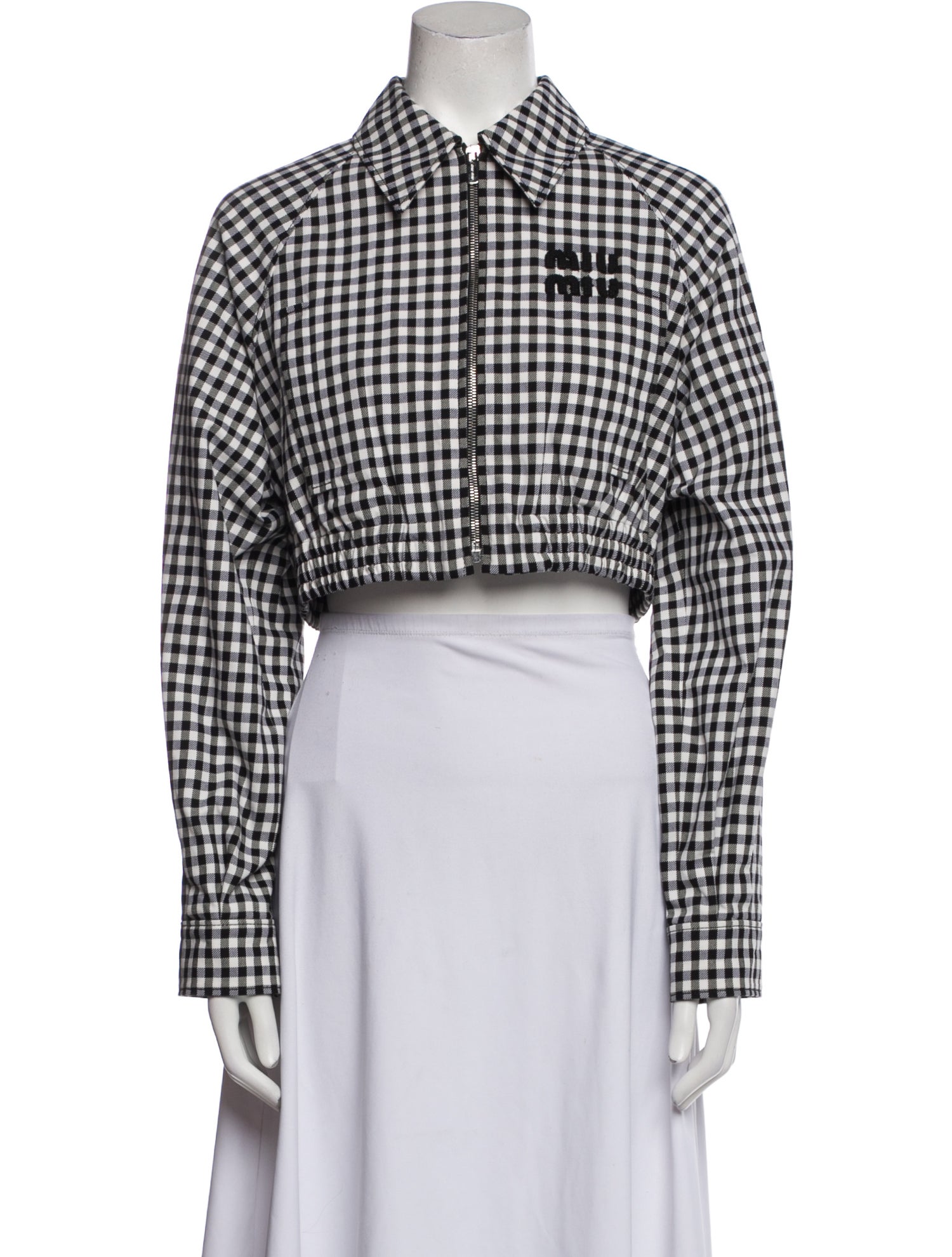 Miu Miu 2023 Plaid Print Bolero