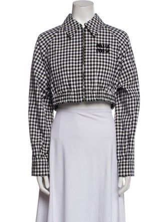 Miu Miu 2023 Plaid Print Bolero