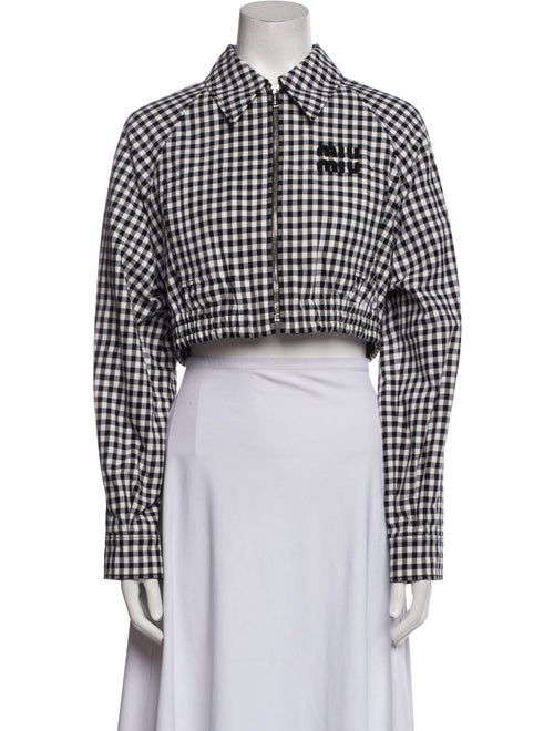 Miu Miu 2023 Plaid Print Bolero