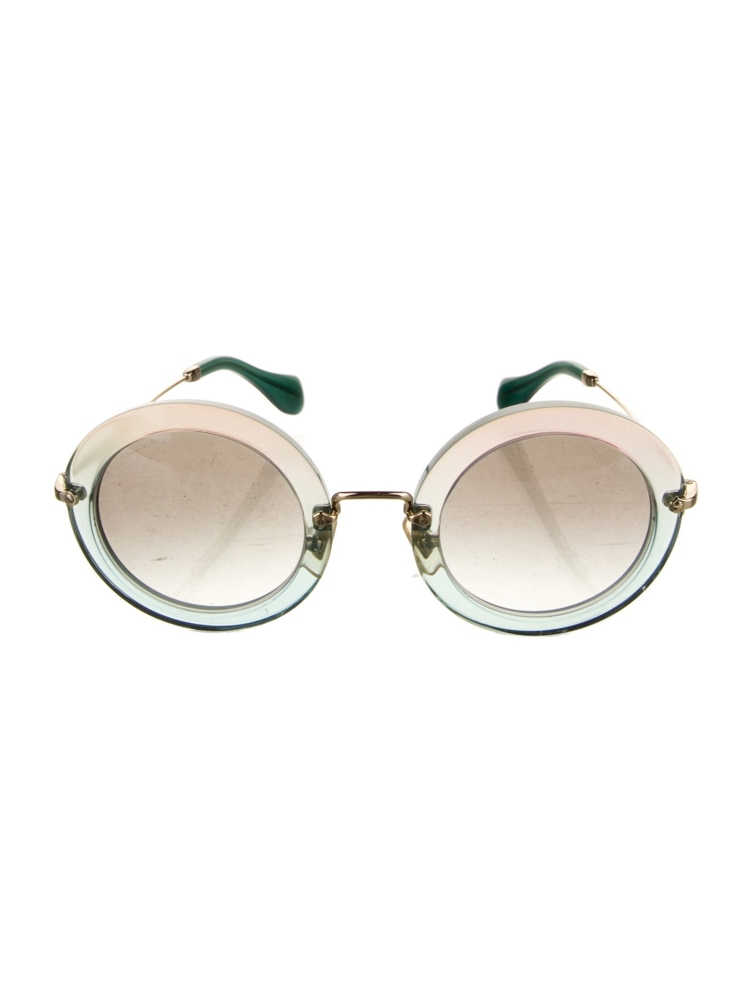 Miu Miu Round Gradient Sunglasses