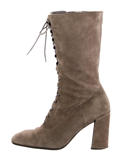 Miu Miu Suede Lace-Up Boots