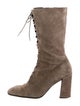 Miu Miu Suede Lace-Up Boots