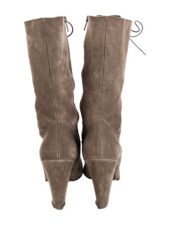 Miu Miu Suede Lace-Up Boots