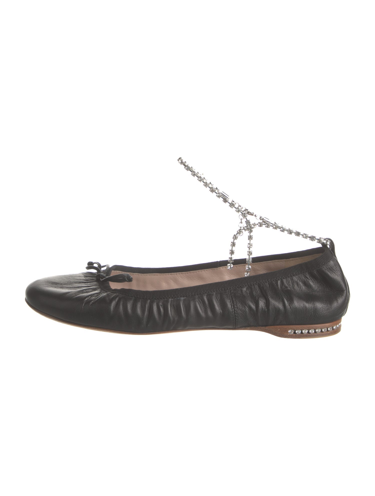 Miu Miu Leather Colorblock Pattern Ballet Flats